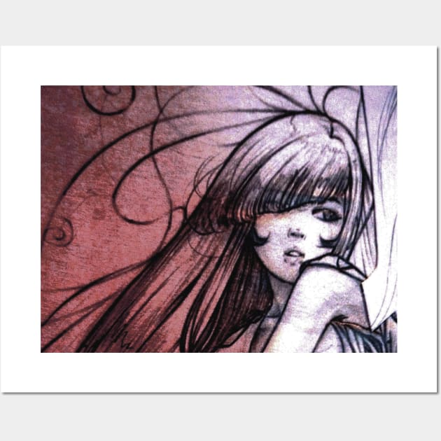 Manga girl Wall Art by inklingsart